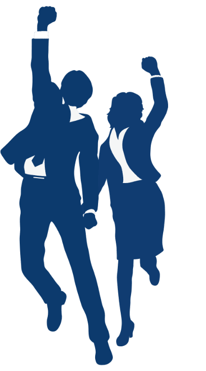 喜ぶ男性と女性 アイコン