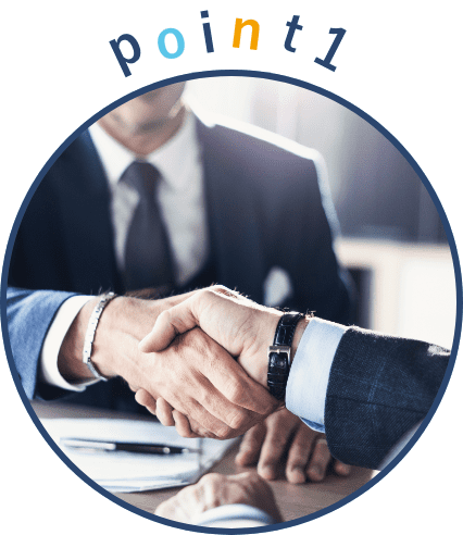 握手するスーツの男性 取引企業